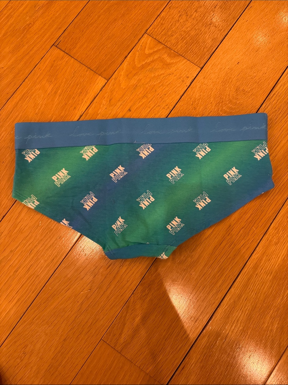 PINK Victoria's Secret Blue Ombre Logo Hipster Panty - Picture 3 of 3